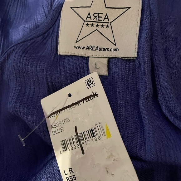 AREA STARS Beach Cover Up Dress Women’s L Pom Pom Hem Sundress Blue NWT - Picture 12 of 12